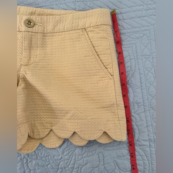 Lilly Pulitzer Scallop Buttercup Shorts - Tan Gold Metallic - Picture 8 of 8